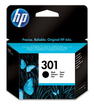 HP 301 Sort Blækpatron,  Original (CH561EE#UUS)