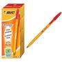 BIC Orange Ballpoint Pen 0.8mm Tip 0.30mm Line Red (Pack 20) - 1199110112
