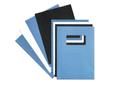 GBC Binding Cover Leathergrain Window/Plain A4 250gsm Black 25 Pairs (Pack 50) 46705E
