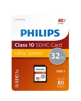 PHILIPS SDHC Card           32GB Class 10 UHS-I U1 (FM32SD45B/00)