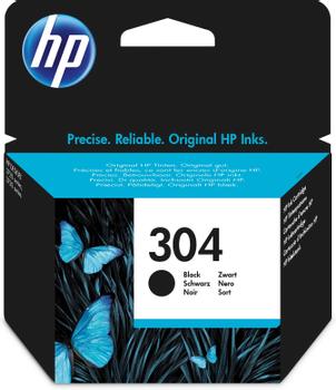 HP 304 - Black - original - ink cartridge - for AMP 130, Deskjet 26XX, 37XX, ENVY 50XX (N9K06AE#ABE)