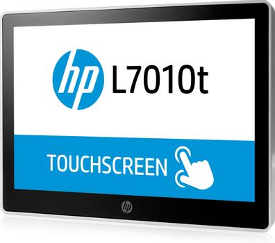 HP L7010t Retail Touch Monitor - LED-skärm med omkopplare för tangentbord/ video/ mus - 10.1" (10.1" visbar) - pekskärm - 1280 x 800 @ 60 Hz - TN - 220 cd/m² - 800:1 - 30 ms - DisplayPort --svart, asteroid (T6N30AA)