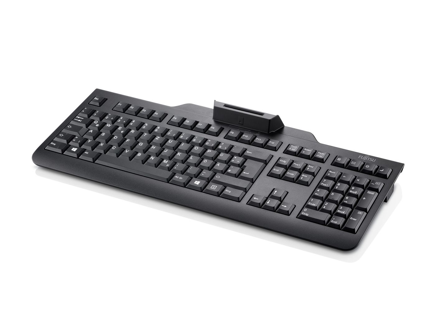 mosterd microfoon Het beste FUJITSU SmartCard keyboard black USA with class 2 reader on the top USB  cable 1.8m manual driver DVD USB 2.0 105 keys | Synigo
