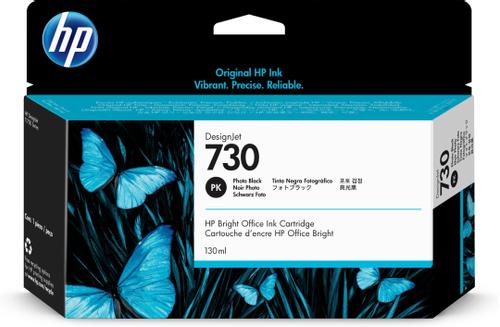 HP 730 - 130 ml - photo black - original - DesignJet - ink cartridge - for DesignJet SD Pro MFP, T1600, T1600dr, T1700, T1700dr, T2600, T2600dr (P2V67A)