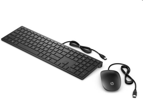 HP Pavilion 400 Tastatur og Mus kablet, nordisk, tre soner, ergonomisk (4CE97AA#UUW)