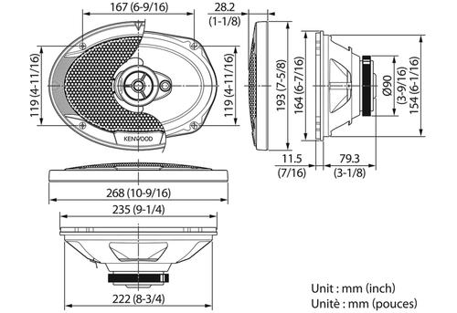 KENWOOD Kfc-S6976Ex Car Speaker Oval (KFCS6976EX)