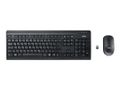 FUJITSU Wireless Keyboard Mouse Set LX410 Nordic Layout Black Optical Mouse 1.600 dpi 2.4 GHz Micro Receiver