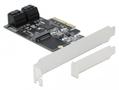 DELOCK 4 port SATA and 1 slot M.2 Key B PCI Express x4 Card - Low Profile Form Factor