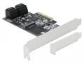 DELOCK 4 port SATA and 1 slot M.2 Key B PCI Express x4 Card - Low Profile Form Factor