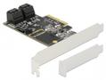 DELOCK PCI Express Card x4 > 5 x internal SATA 6 Gb/s Lagringskontrol