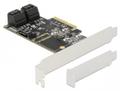 DELOCK PCI Express Card x4 > 5 x internal SATA 6 Gb/s Lagringskontrol