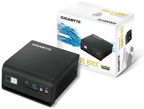 GIGABYTE e BRIX GB-BLCE-4000RC (rev. 1.0) - Barebone - Ultra Compact PC Kit - 1 x Celeron N4000 / 1.1 GHz - RAM 0 GB - UHD Graphics 600 - Gigabit Ethernet (GB-BLCE-4000RC)