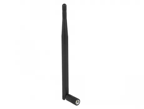 DELOCK LPWAN 863 MHz - 928 MHz Antenna SMA plug 1.64 dBi omnidirectional with tilt joint black (12616)
