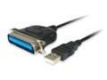 EQUIP Adapterkabel USB   St -> Parallel St 1.5M schwarz Poly