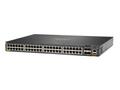 Hewlett Packard Enterprise HPE Aruba 6300F - Switch - L3 - managed - 48 x 10/ 100/ 1000 (PoE+) + 4 x 50 Gigabit Ethernet SFP56 - Luftstrom von vorne nach hinten - an Rack montierbar - PoE+ - TAA-konform (JL665A#ABB)