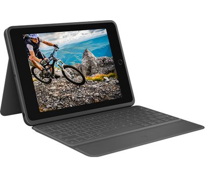 LOGITECH h Rugged Folio - Keyboard and folio case - Apple Smart connector - QWERTY - UK - for Apple 10.2-inch iPad (7th generation,   8th generation,   9th generation) (920-009319)