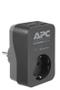 APC Essential Surgearrest PME1WU2B-GR - Surge protector - AC 220/ 230/ 240 V - 4000 Watt - output connectors: 1 - Germany - black (PME1WU2B-GR)