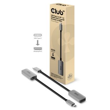 CLUB 3D USB Type C to DP 1.4 8K60Hz DSC1.2 HDR HBR3 Active Adapter (CAC-1567)
