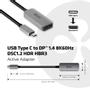 CLUB 3D USB Type C to DP 1.4 8K60Hz DSC1.2 HDR HBR3 Active Adapter (CAC-1567)