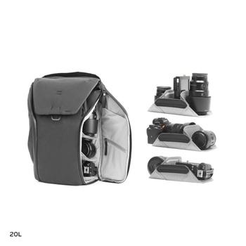 PEAK DESIGN Everyday Backpack 20L v2 -päiväreppu,  musta (BEDB-20-BK-2)