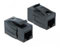 DELOCK Keystone Module RJ45 jack > RJ45 jack Cat.6A UTP black