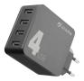 CELLULAR LINE CHARGER 4USB 42W BLACK