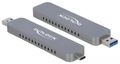 DELOCK Externes Gehäuse für M.2 NVMe PCIe SSD USB TYP C & A (42616)
