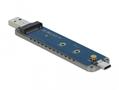 DELOCK Externes Gehäuse für M.2 NVMe PCIe SSD USB TYP C & A (42616)