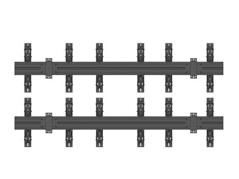 MULTIBRACKETS M Wallmount Pro MBW3x2UP Black (7350073735044)