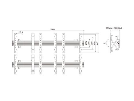 MULTIBRACKETS M Wallmount Pro MBW3x2UP Black (7350073735044)