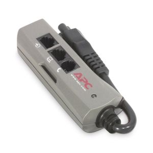 APC Notebook Surge Protector for AC, phone and network lines, 3 pin connection,  100-240V, EMEA (PNOTEPROC6-EC)
