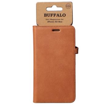 BUFFALO Wallet Cognac Læder Til 3 kort iPhone XS MAX (658566)