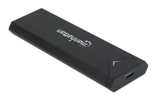 MANHATTAN M.2 NVMe SSD Enclosure,  USB 3.2 Gen 2, USB-C Female Connection,  UASP-compliant,  Aluminum, Black (130530)