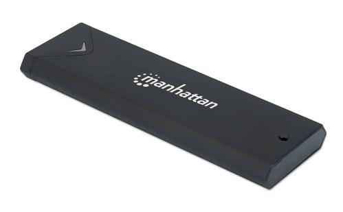 MANHATTAN M.2 NVMe SSD Enclosure,  USB 3.2 Gen 2, USB-C Female Connection,  UASP-compliant,  Aluminum, Black (130530)