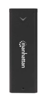 MANHATTAN M.2 NVMe SSD Enclosure,  USB 3.2 Gen 2, USB-C Female Connection,  UASP-compliant,  Aluminum, Black (130530)