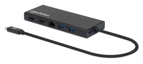 MANHATTAN Usb-C Dock/Hub, Ports (X6):  (152747)