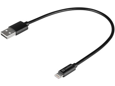SANDBERG USB>Lightning MFI 0.2m Black (441-40)