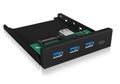 ICY BOX 4x Port USB 3.0 Hub (3x USB 3.0, 1x USB Type-C), frontpanel 3.5'' (IB-HUB1418-I3)