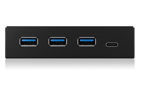 ICY BOX 4x Port USB 3.0 Hub (3x USB 3.0, 1x USB Type-C), frontpanel 3.5'' (IB-HUB1418-I3)