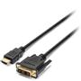 KENSINGTON n HDMI (M) to DVI-D (M) Passive Cable, 6ft - Adapter cable - DVI-D male to HDMI male - 1.83 m - double shielded - black - passive, thumbscrews (K33022WW)