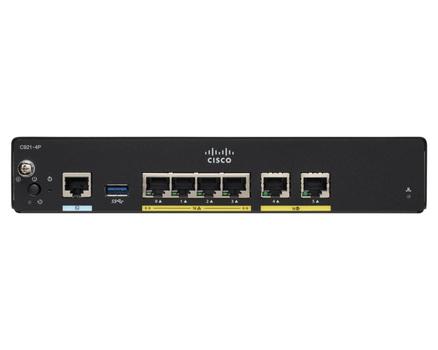 CISCO Integrated Services Router 927 - Router - Kabelmodem 4-Port-Switch - 1GbE - WAN-Ports: 2 (C927-4P)