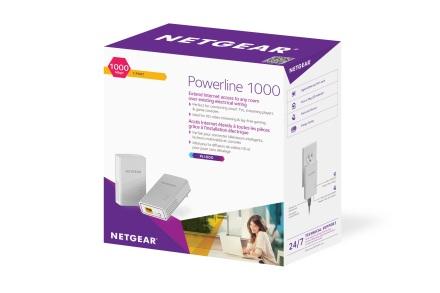 NETGEAR Powerline 1000 Adapter Set 2x PL1000 1Gbit Port Homeplug AV2 (PL1000-100PES)