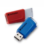 USB-Stick 2x 32GB Verbatim 3.2 Store'n Click Gen1 rot/blau extern retail