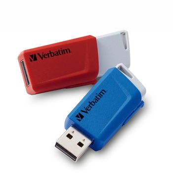 VERBATIM USB-Stick 2x 32GB Verbatim 3.2 Store'n Click Gen1 rot/blau extern retail (49308)