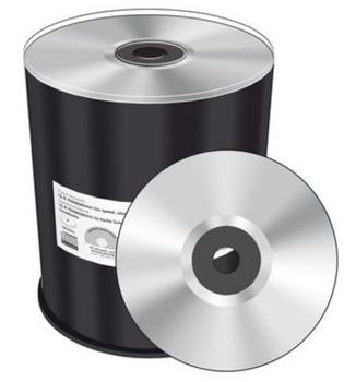 MediaRange CD-R 700MB 80min 52x speed silver unprinted/ blank black dye Cake 100, capaciteit  700MB (MR285)