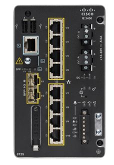 CISCO Catalyst IE3400 with 8 GE Copper (IE-3400-8T2S-A)