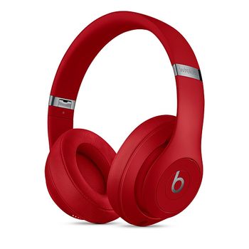 APPLE Beats Studio3 Wireless - Hörlurar med mikrofon - fullstorlek - Bluetooth - trådlös - aktiv brusradering - ljudisolerande - röd (MX412ZM/A)