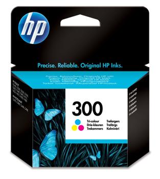 HP 300 original ink cartridge color standard capacity 4ml 200 pages 1-pack Blister multi tag (CC643EE#301)