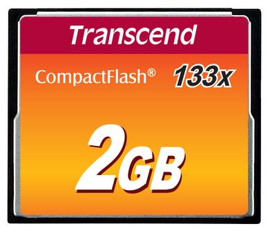 TRANSCEND - Flash memory card - 2 GB - 133x - CompactFlash (TS2GCF133)