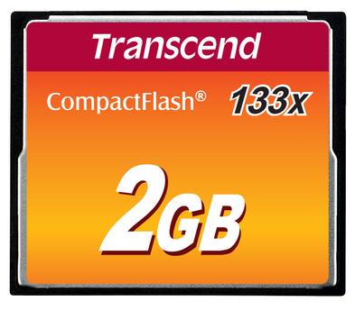 Transcend 2GB Compact Flash Card (133X) MLC (Alt. TS2GCF133) (TS2GCF133)